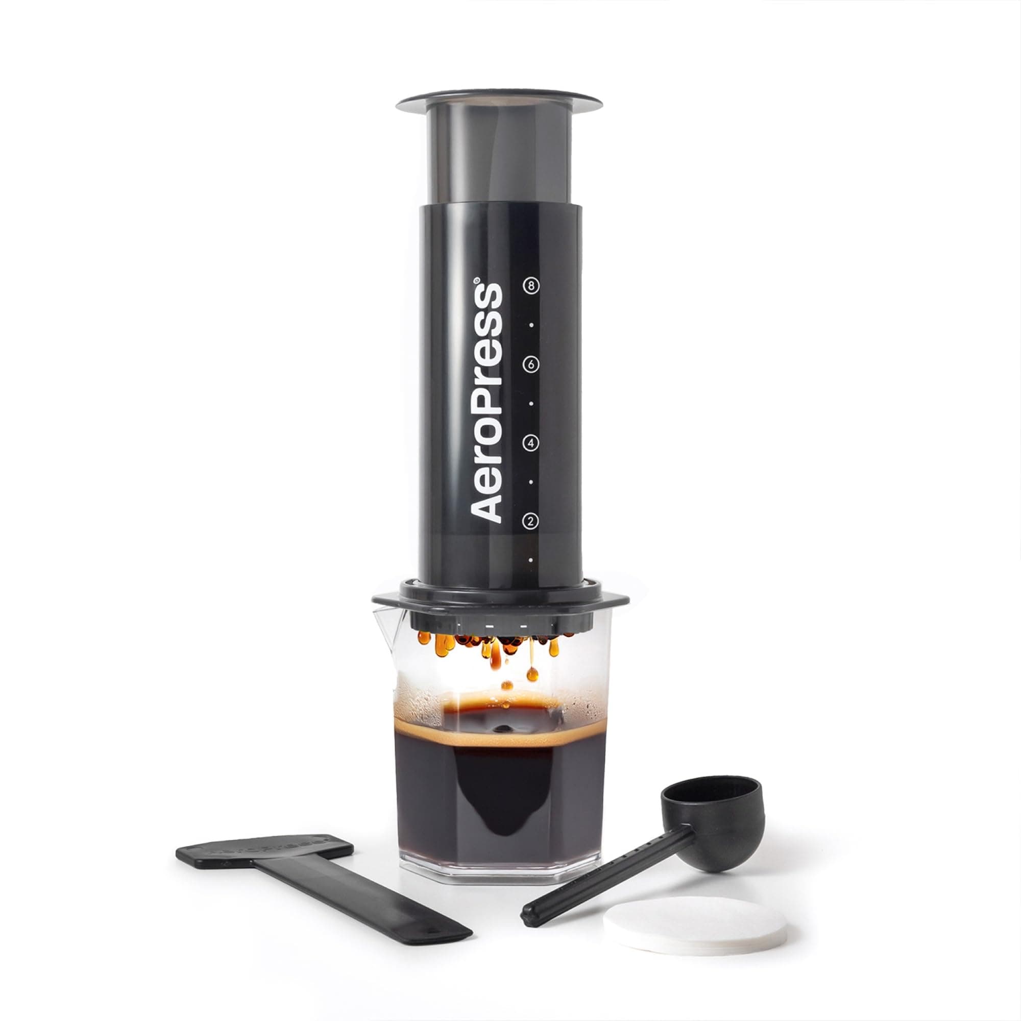 AeroPress Original XL Coffee Press, All-in-One Large French Press, Pour-Over & Espresso Style Manual Brewer, 2 Min Brew for Less Bitterness, More Flavor, Portable Coffee Maker, Travel & Camping XL Gray XL