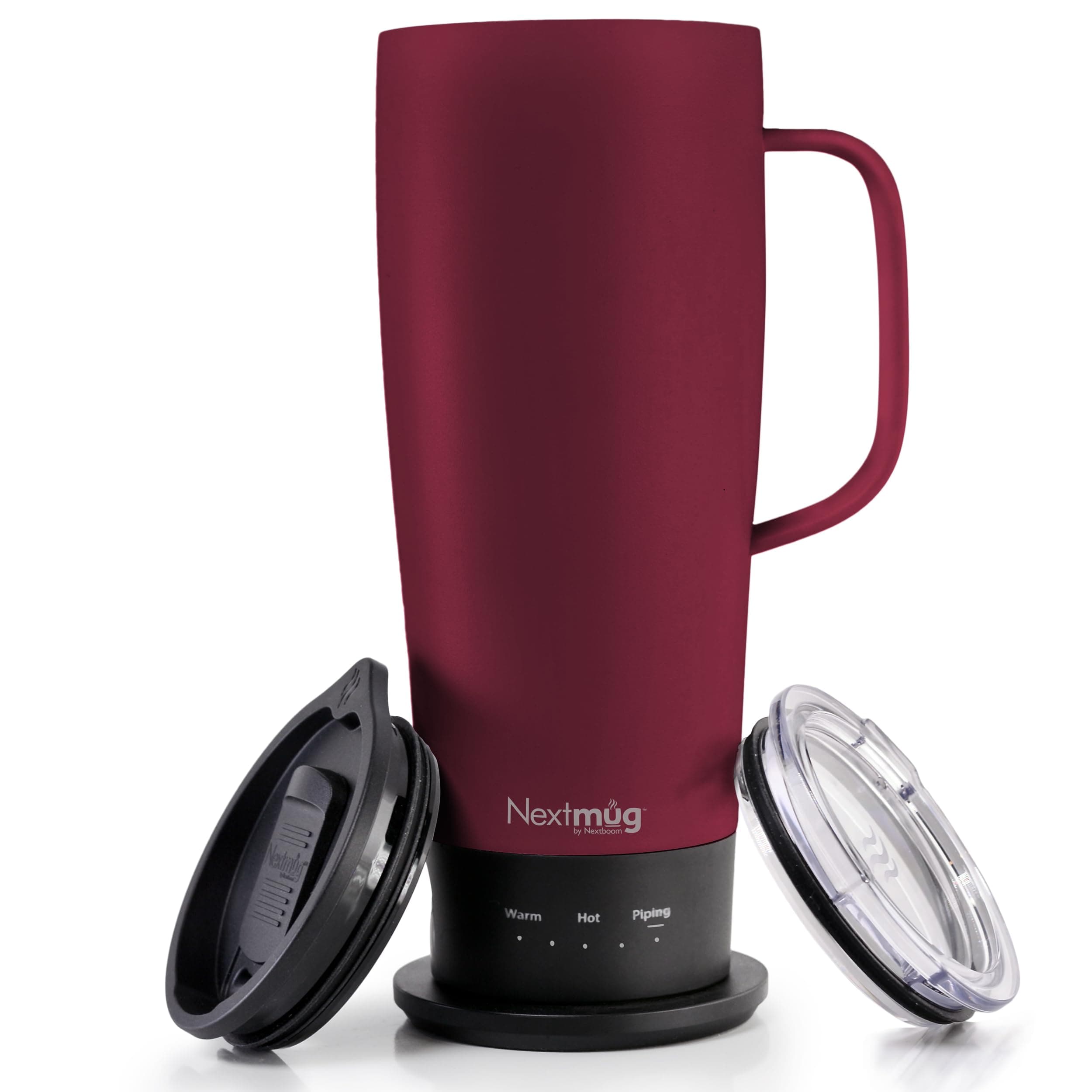 Nextmug Ultra - Temperature-Controlled, Self-Heating Travel Mug (Burgundy - 24 oz.)