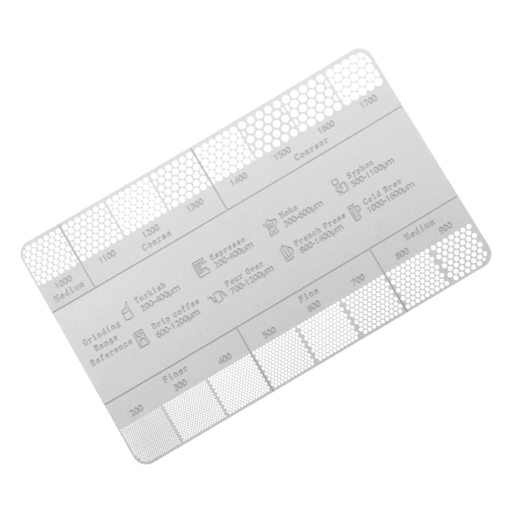 Coffee Grind Reference Card Metal Coffee Measuring Stick Pro Tools Coffee Grind Size Ruler Coffee Bean Grinder Accessory English Style