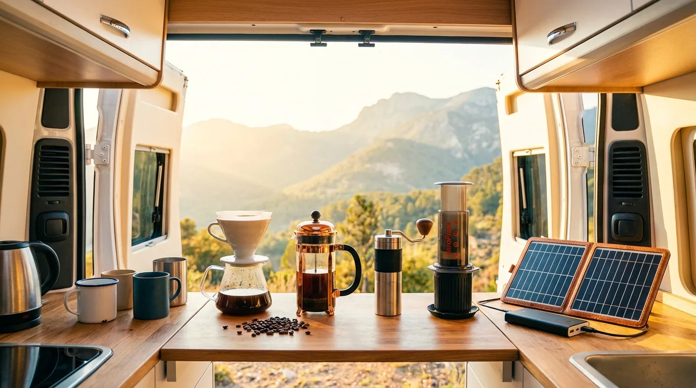 Best Solar-Friendly Coffee Gear for Van Life